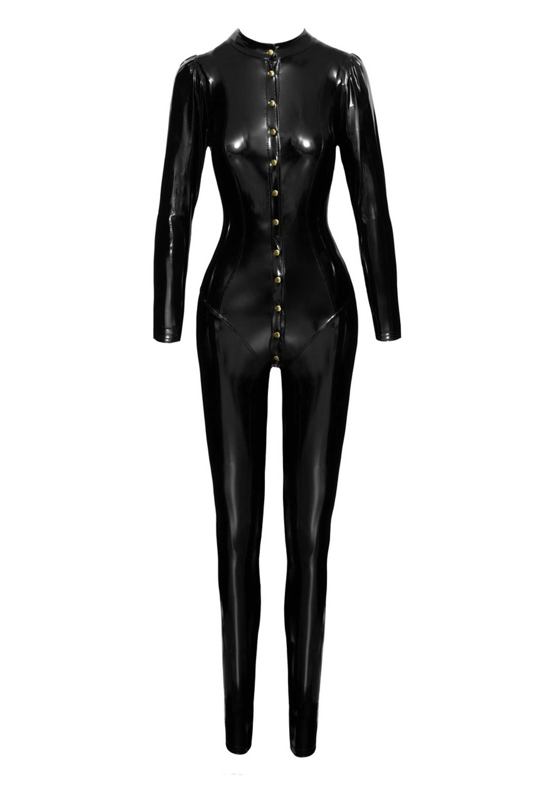 F247 Combinaison longue boutonnée en PVC