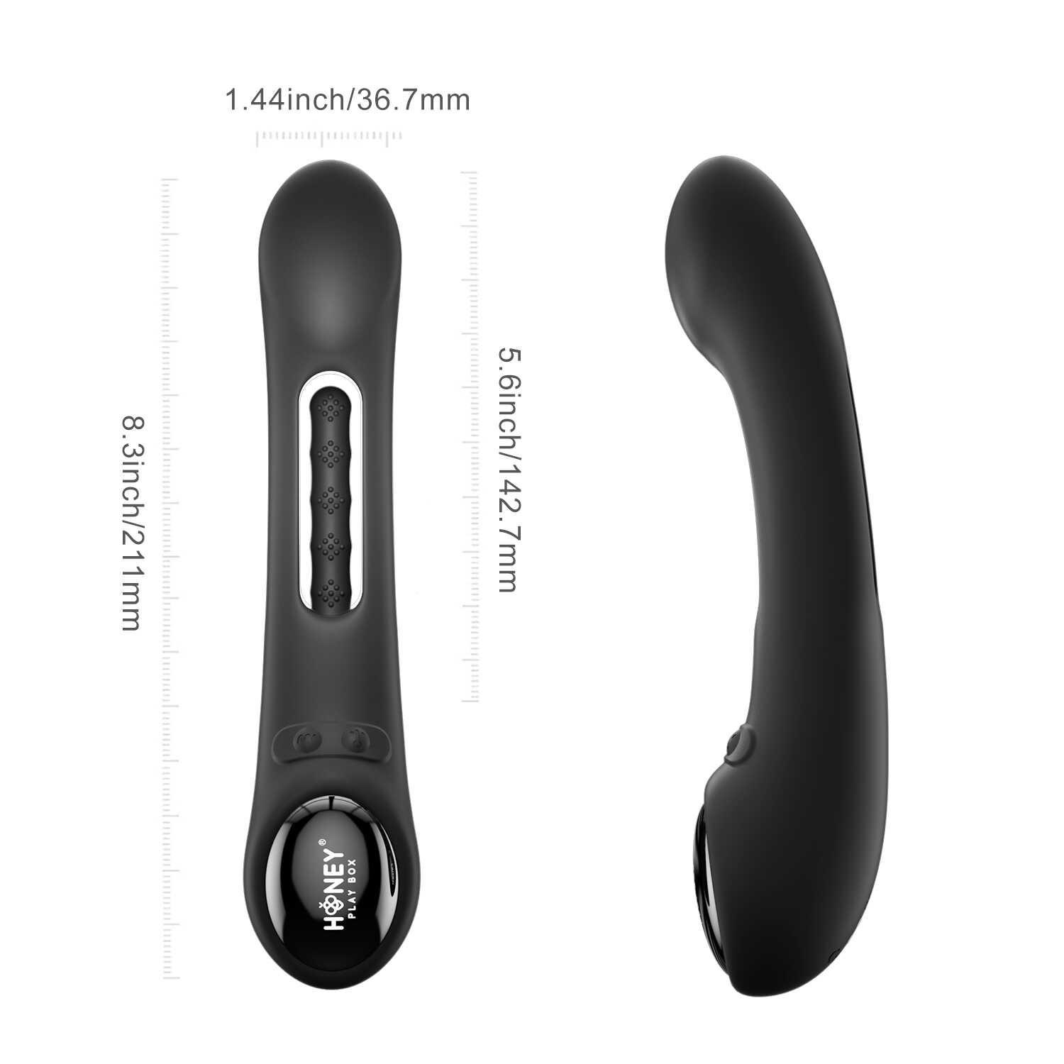 Tempo vibromasseur G-spot avec capteurs de pression et application Noir