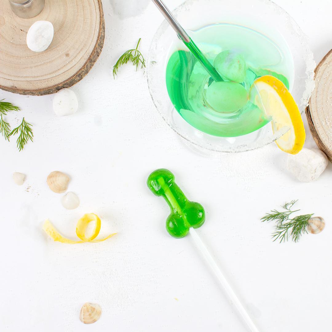 SUCETTE PÉNIS CAIPIRINHA AVEC ALCOOL