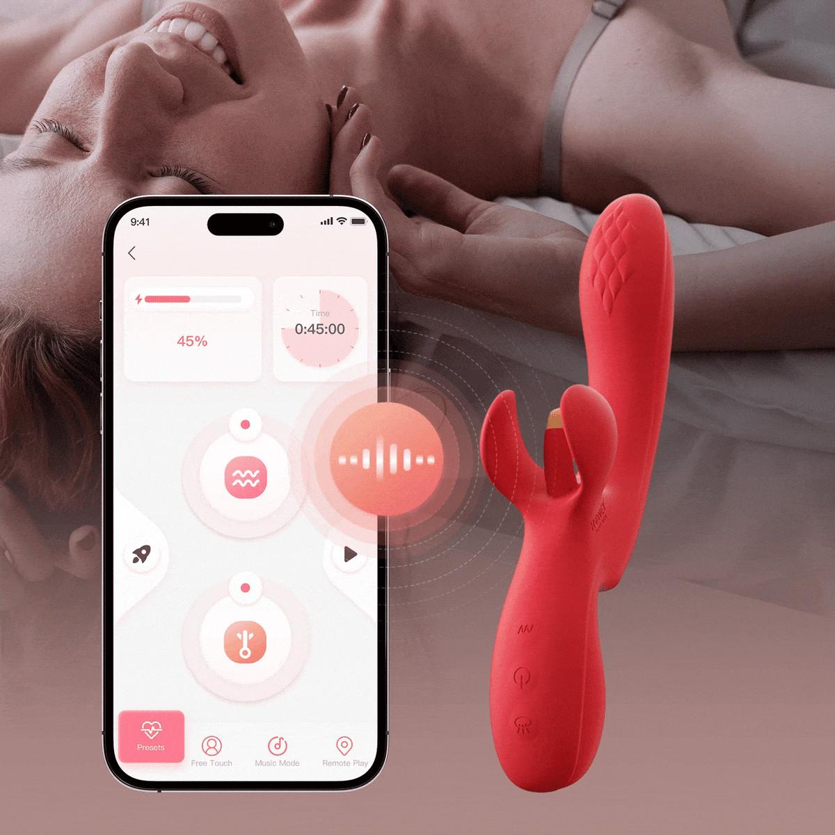 FORTEXA – Vibromasseur à doigt oscillant pour le citoris et le point G avec contrôle via une application