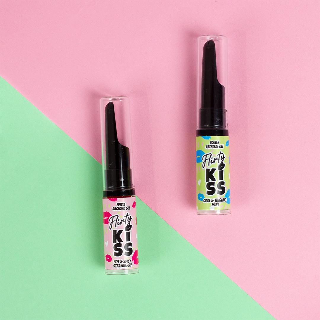 Flirty Kiss – Gels pour sex oral fraise et menthe