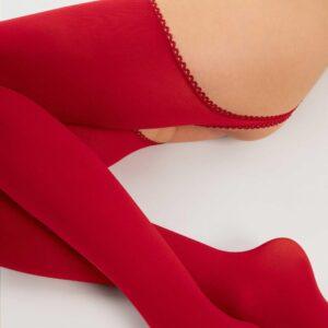 Diavola Bas jarretelles 60 DEN – Rouge
