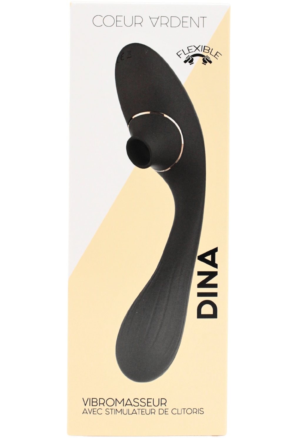 Stimulateur Clitoridien Vibromasseur Point G 2-en-1 DINA Noir