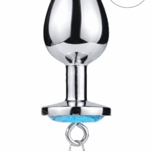 Plug bijou aluminium bleu avec clochettes Taille M JINGLE