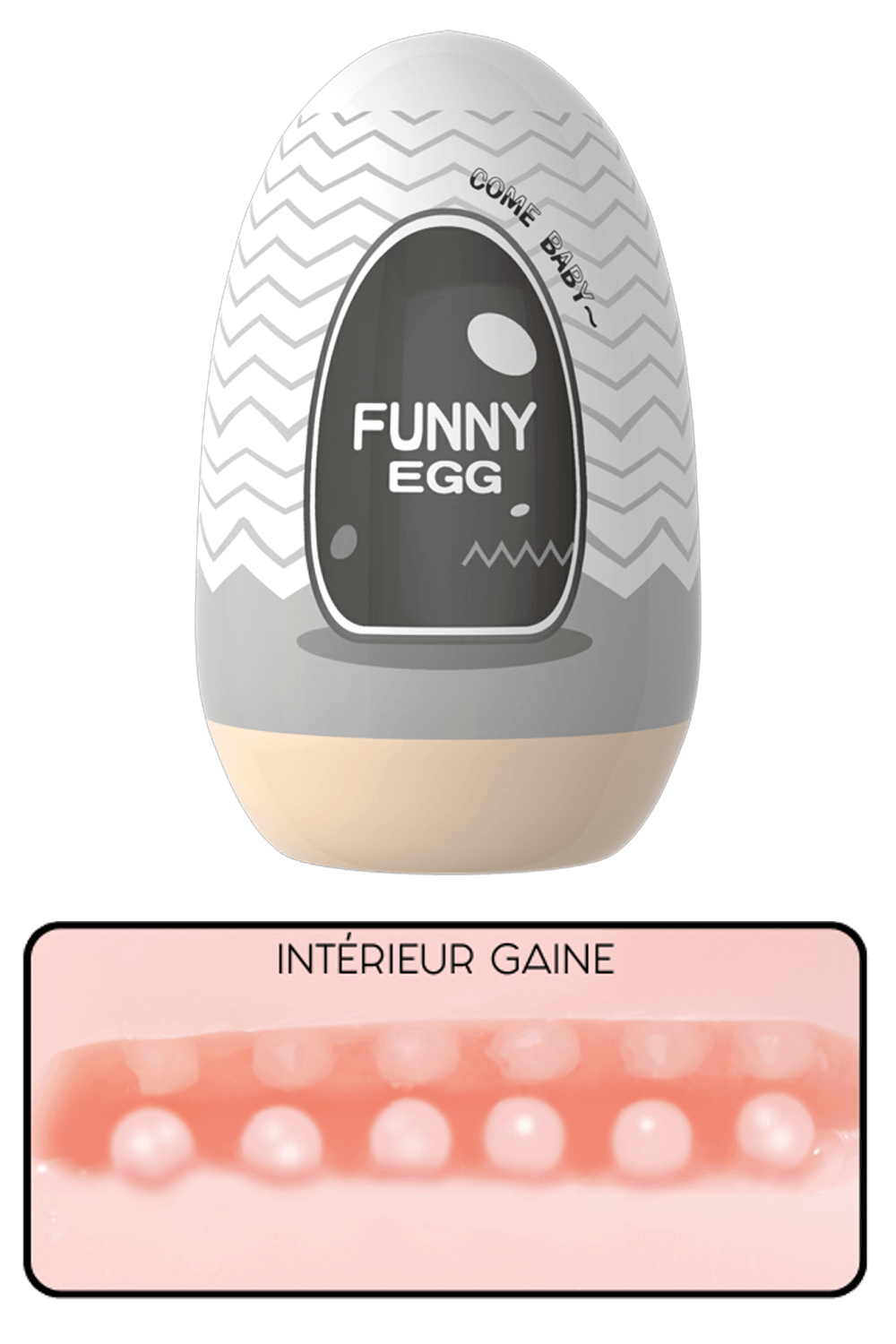 Gaine Masturbatrice Réutilisable FUNNY EGG – Design Réaliste Anus