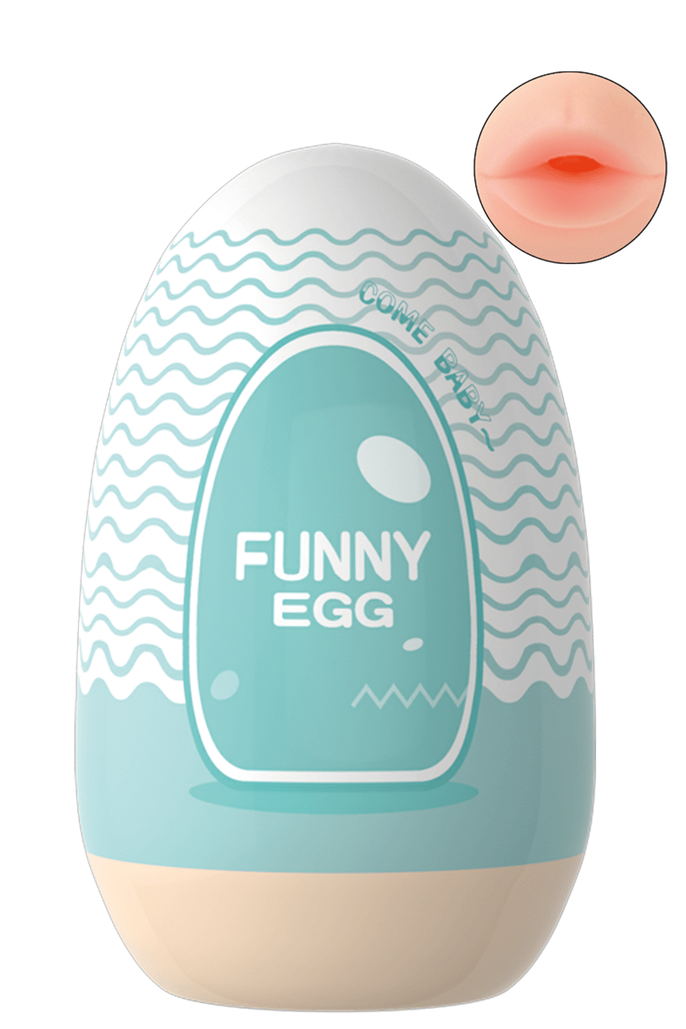 Gaine Masturbatrice Réutilisable FUNNY EGG – Design Réaliste Bouche