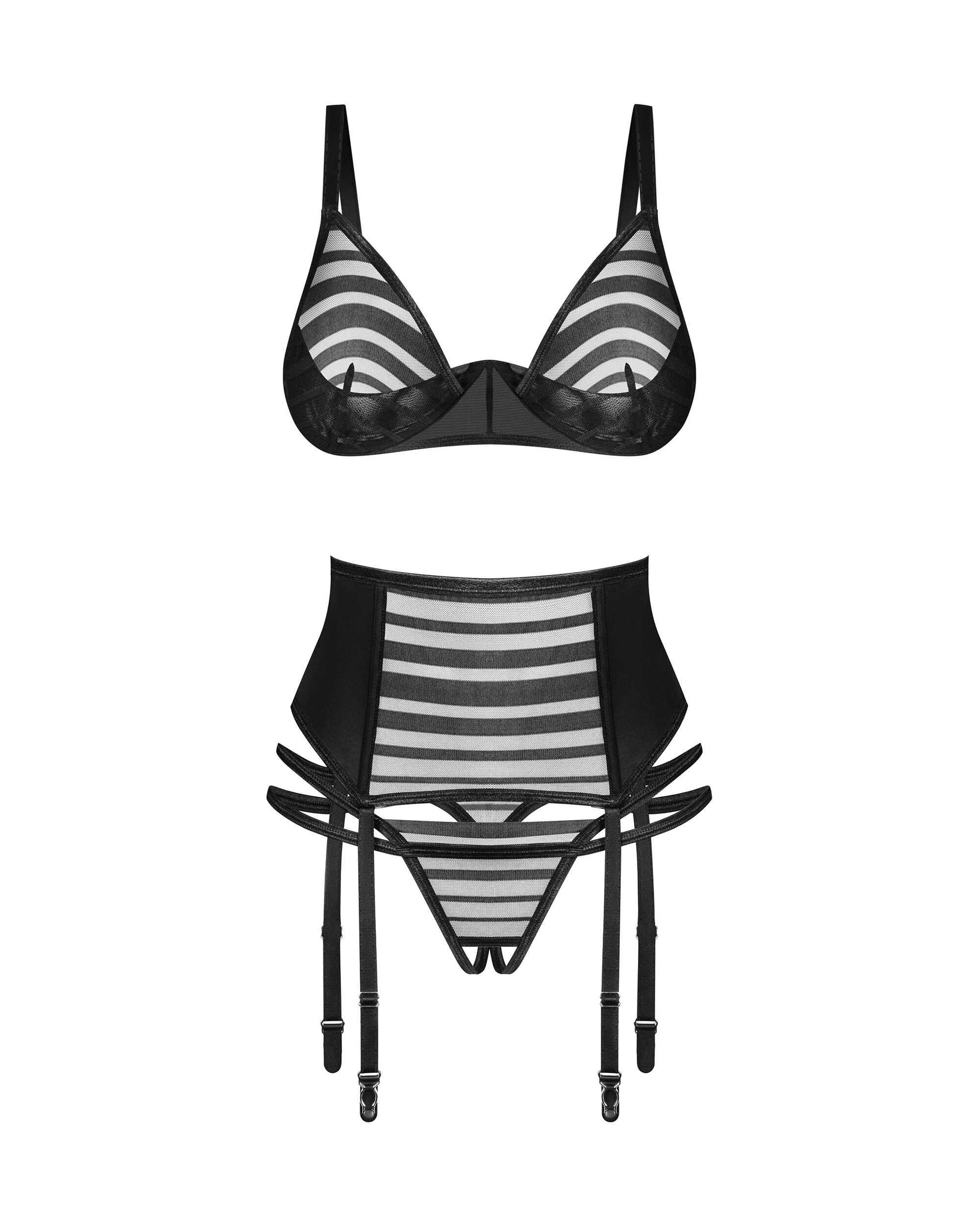 Lune Bellis ensemble ouvert 3 pièces – Noir