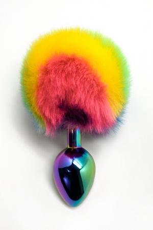plug pompon arc-en-ciel l – vue 3