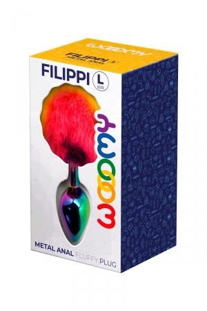 plug pompon arc-en-ciel l – détail