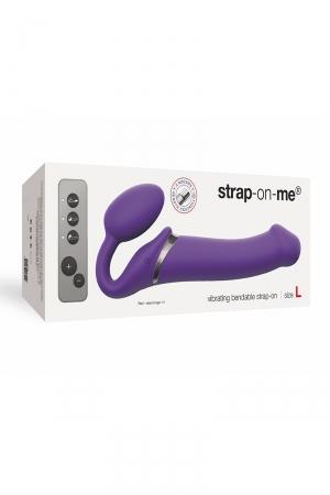 gode ceinture vibrant strap-on-me l violet – vue 3